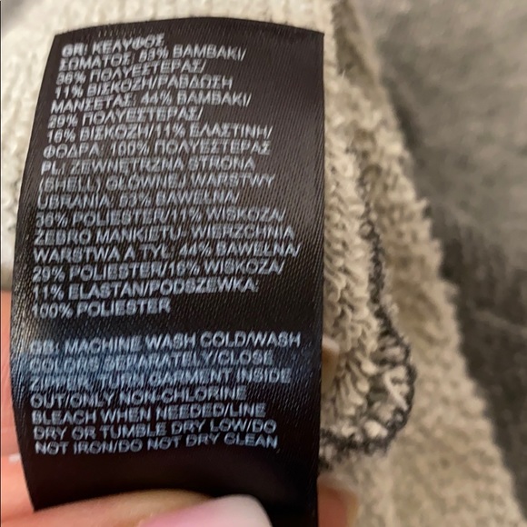 The North Face hoodie v neck hi lo loose fit grey - Picture 9 of 12